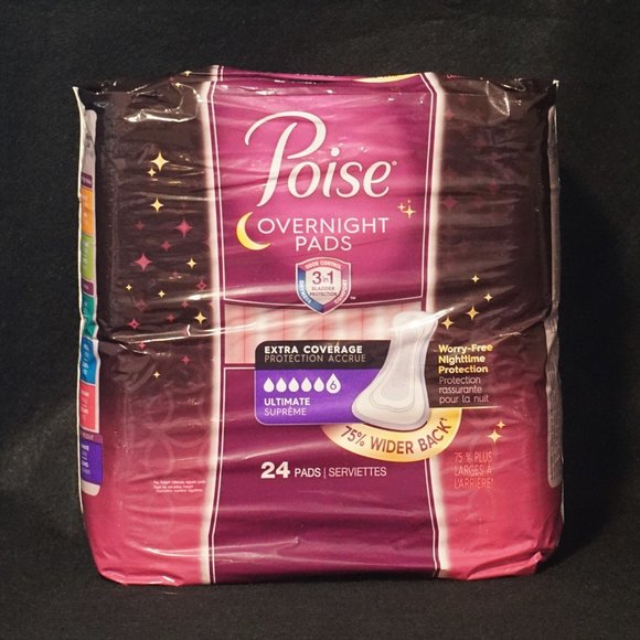 Poise Bath & Body Poise Overnight Pads 6 Ultimate 24 Pads Poshmark